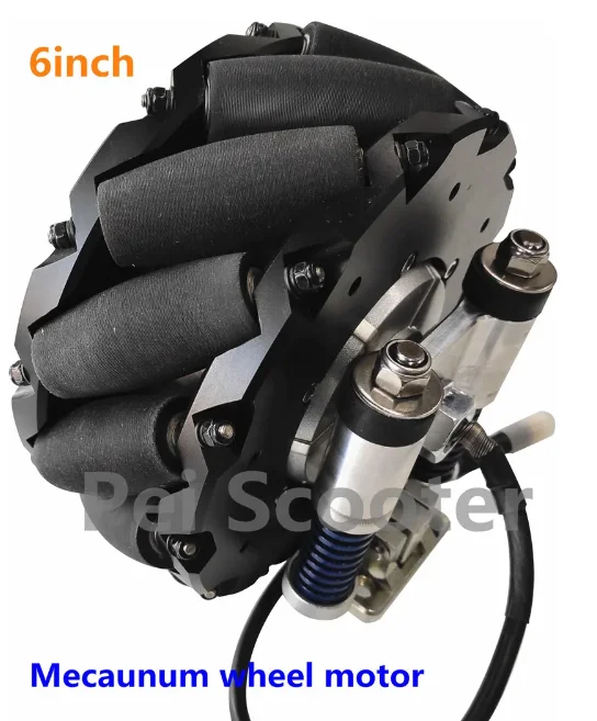 6 inch mecanum wheel brushless Gear or Non-gear electric power robot scooter hub motor,high torque,slow speed