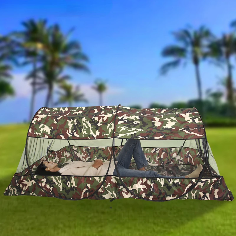 

Складная фотопалатка для поездок, сетчатая палатка на молнии, новая палатка для кемпинга с москитной сеткой и дном для односпальной кровати