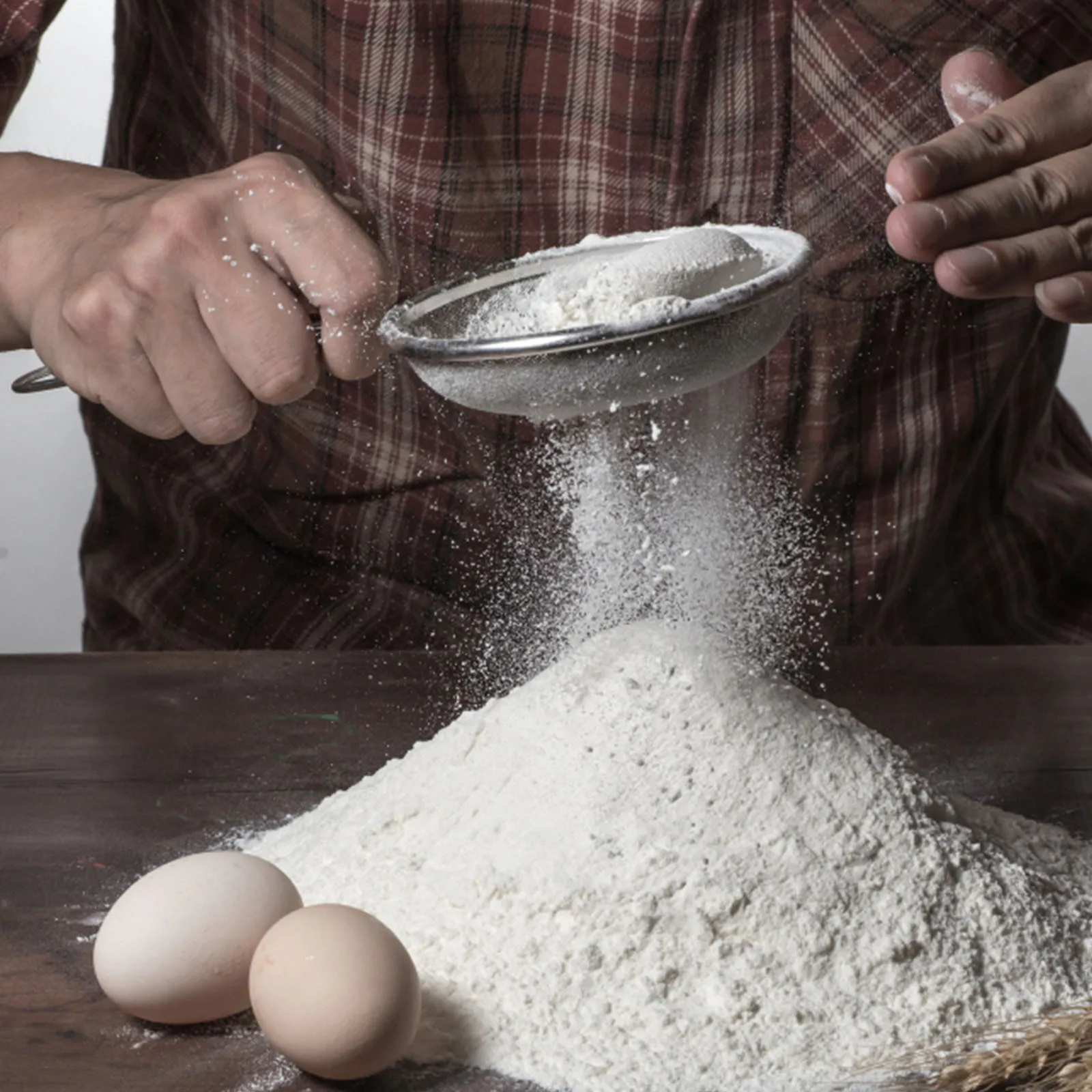 

Stainless Steel Colander Wooden Handle Kitchen Slotted Spoon Household Skimmer Frying Strainer Stainless Steel Colander