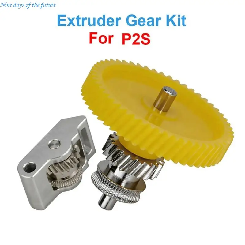 

Модернизированный комплект шестерен экструдера из закаленной стали с покрытием для 3D-принтера P2S повышает долговечность и E65A