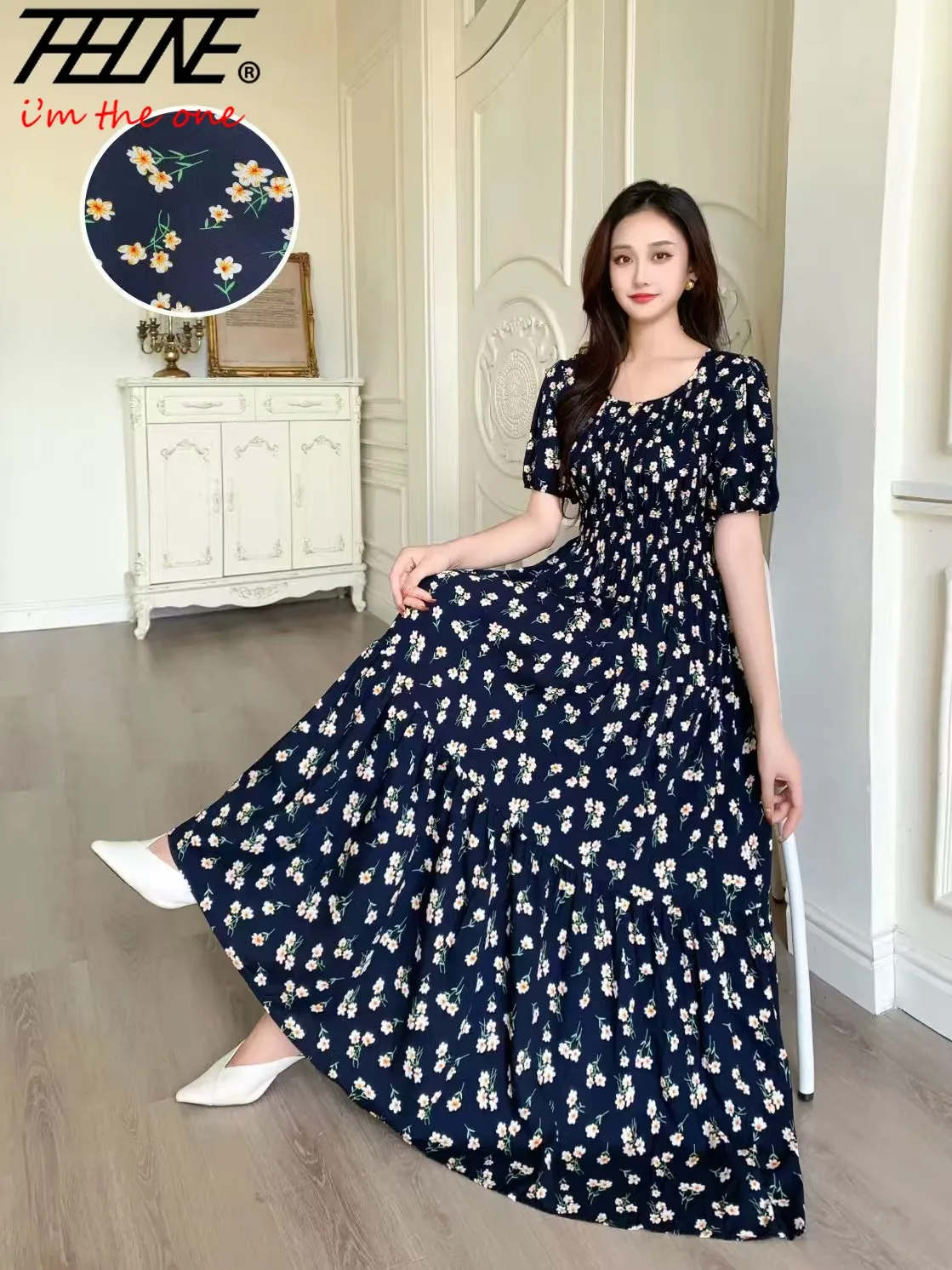 cute mini pink dresses Floral Eyelet Dress | Trendy Women's Dress Its perfect for homecoming Bohemian Dresses Color:Deep Ochre Ekouaer Long Nightgowns for