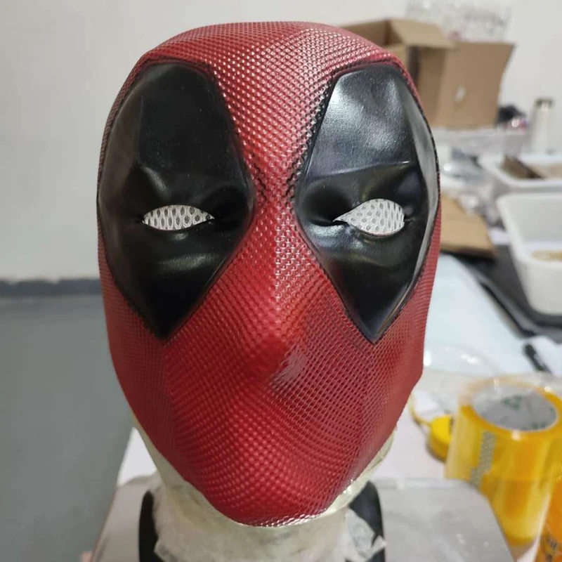 MINISO-Máscara de Cosplay de Deadpool para adultos, máscara de película suave de látex, accesorios divertidos para disfraces de Halloween