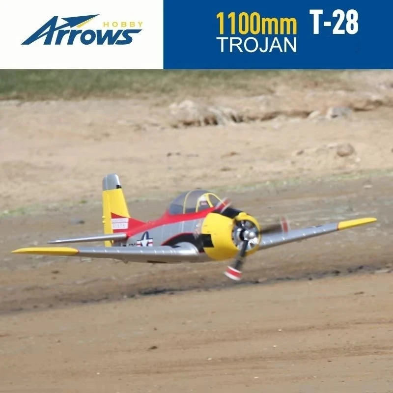 Blue Arrow 1100mm T-28 Remote Control Model Fighter Assembled Aircraft Model Fixed Wing Remote Control Like Real Aircraft PNP