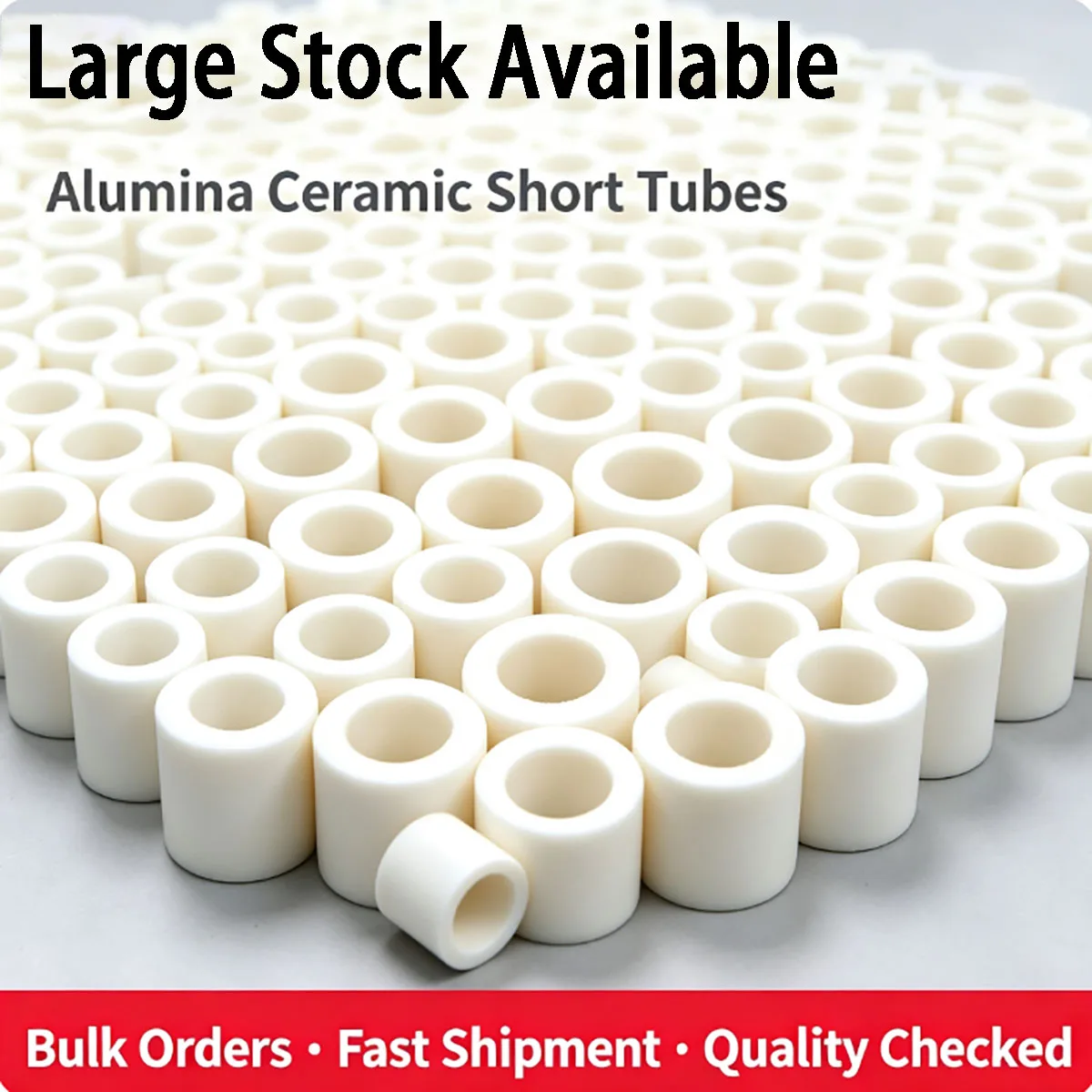 95/99 Alumina Short Ceramic Tube, Corundum Hollow Insulating Sleeve for High‑Temp Equipment & Thermocouple Protection