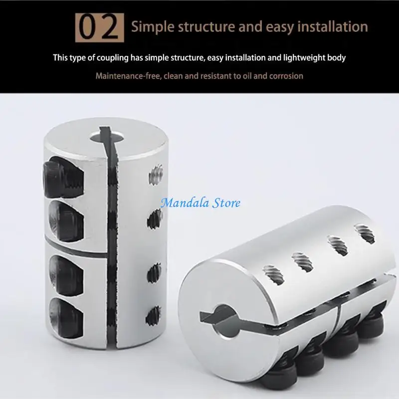 

U2JC Rigid Shaft Coupler Clamp Motor Coupling Engrave Machine Screw Clamp Power Tool