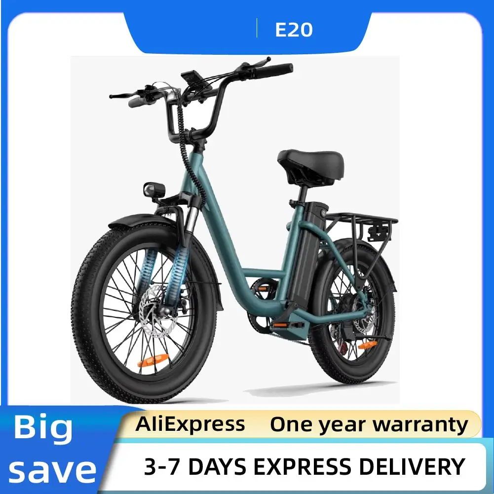 Vélo électrique URLIFE E20 pour adultes, moteur 250W, pneus 20 pouces, vélo électrique de ville pour trajets quotidiens