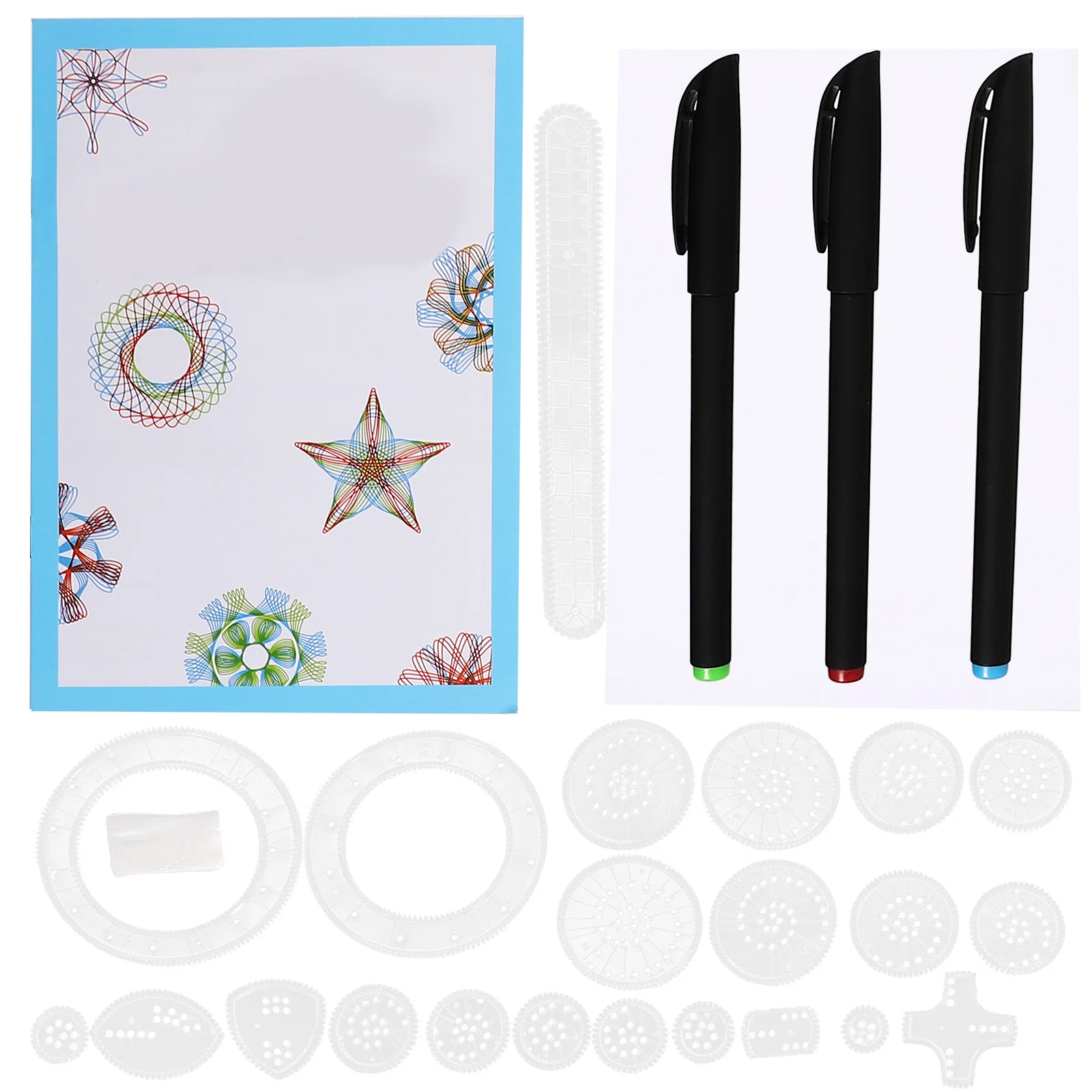 29 قطعة ملحقات رسم العجلات Abs التعليمية الرسم المتشابكة التروس عجلات أدوات الصياغة الهندسية الفن #4