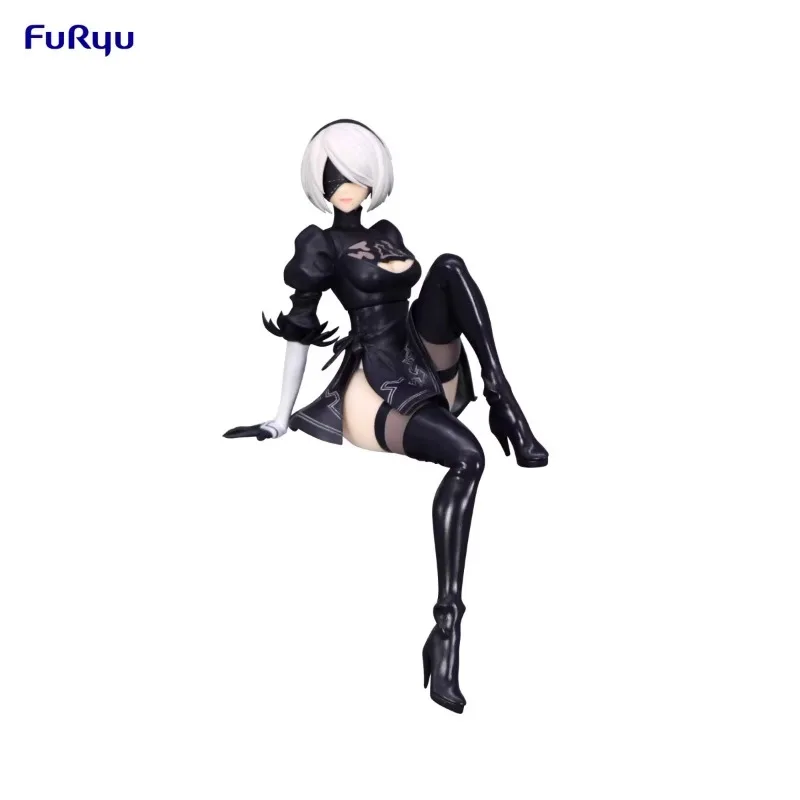 FuRyu Original NieR:Automata Noodles Stopper Figure Anime Figure 2B Action Figure Toys for Boys Girls Children Birthday Gifts