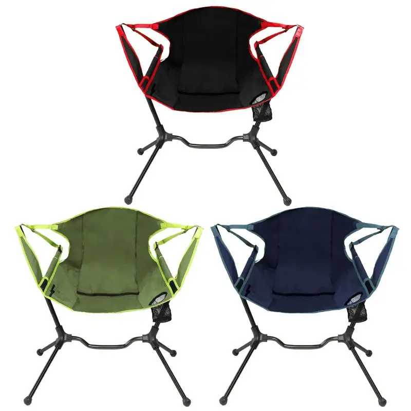 Rocking Camping Chair 600D Oxford Hammock Chairs with Carry Bag Rocking Chair with Back Support Portable Swinging Camping Chair