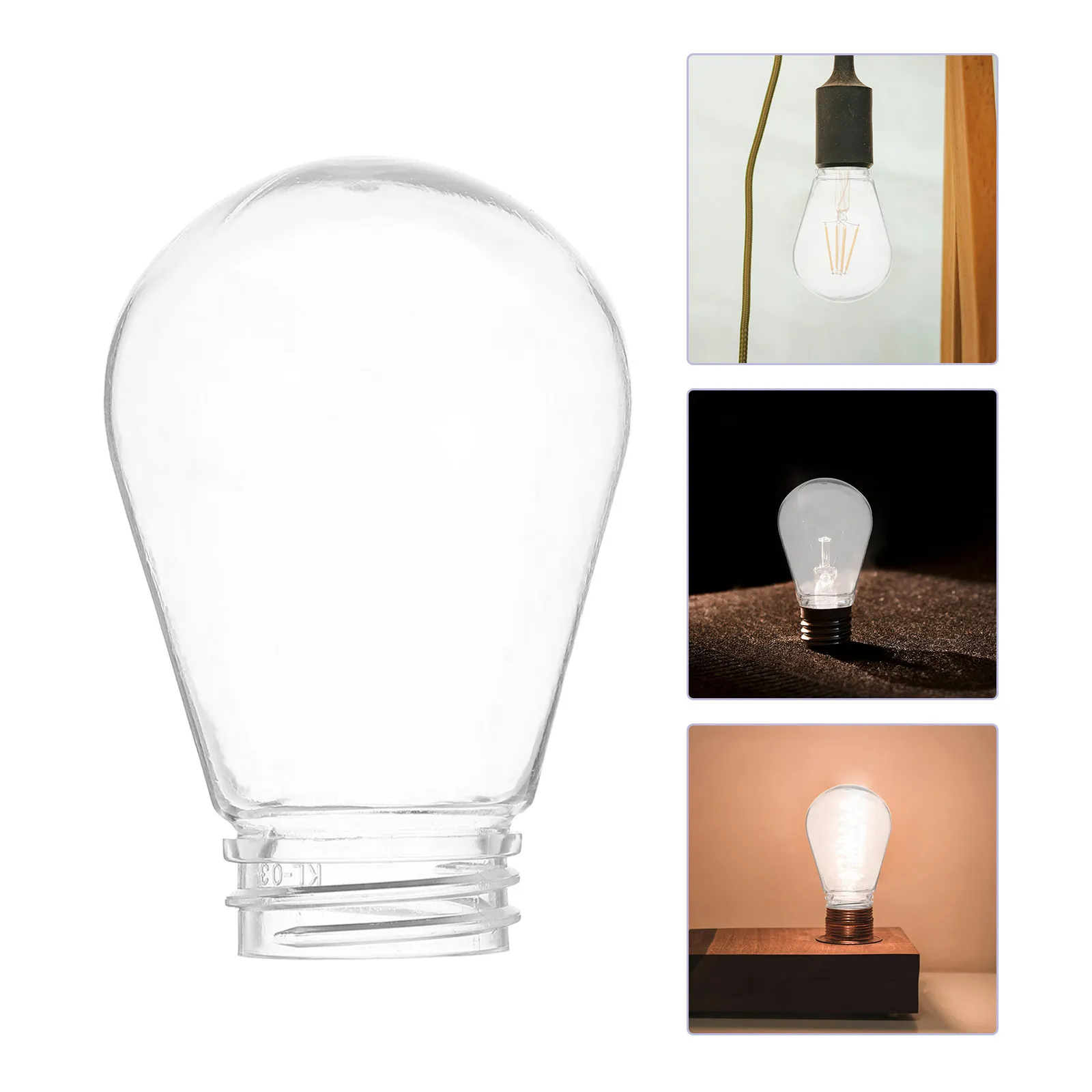 30Pcs Clear Light Bulb Covers Transparent Plastic Bulb Protector for String Lights Home Decoration Outdoor Use