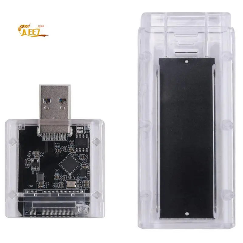 AEE7-External M.2 NGFF SATA SSD Enclosure High Speed USB3.0 Gen1 5Gb/S Transparent SATA SSD Hard Drive Case For PC