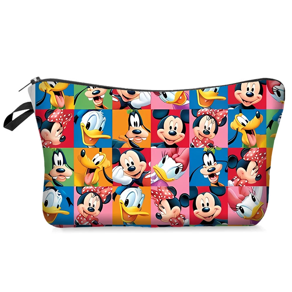 Disney Cosmetic Pouch Cartoon Mickey Mouse Minnie Storage Bag Cute Kawaii Fashion Couple Handbag for Children Women Coin Wallet