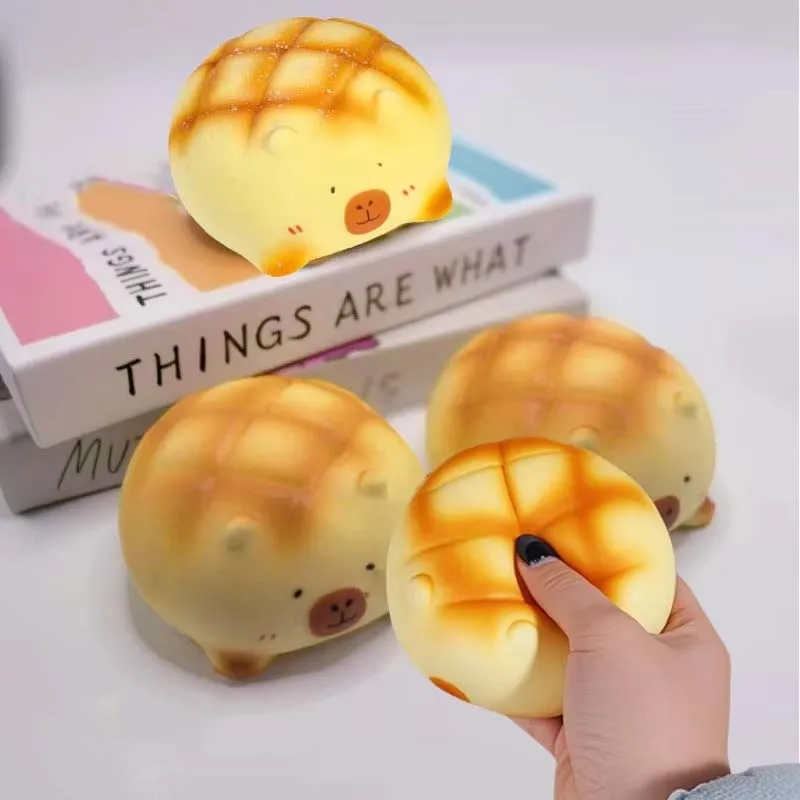 1-20PCS Capybara Pineapple Bag Pinch Music Simulation Slow Rebound Pinch Fun Stress Relief Toys Children's Gifts Party Favours