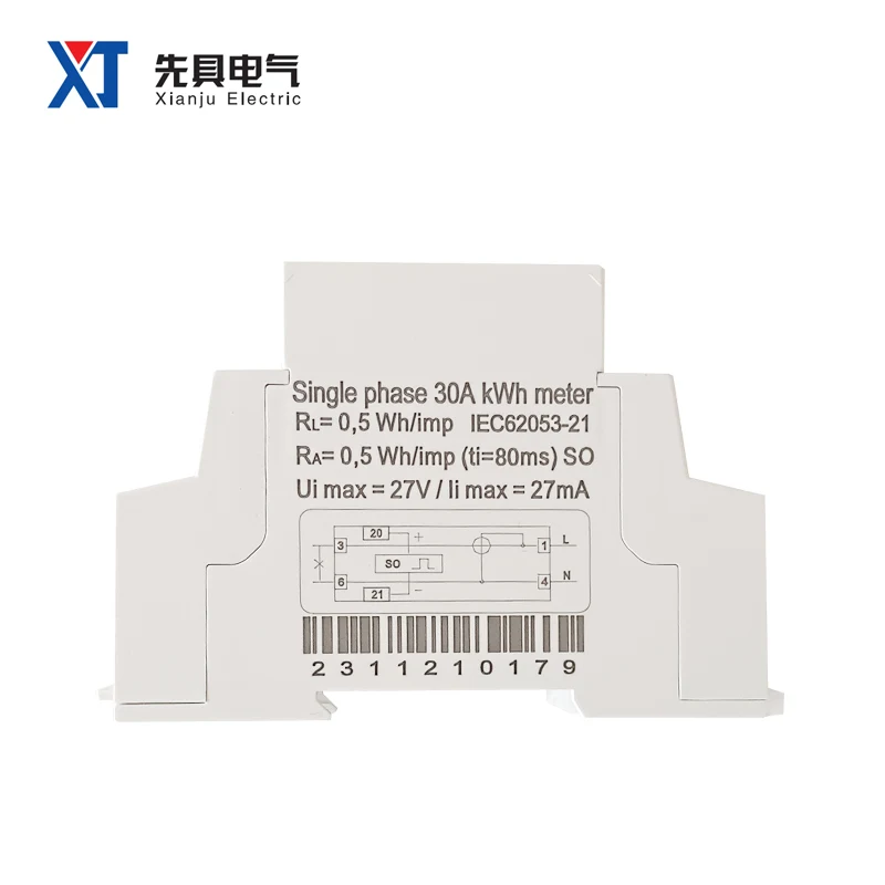 XTM18SA KWH Electricity Meter Single Phase 1P 35MM Din Rail Installation Mounted Watt Hour Meter Household Electronic Factory