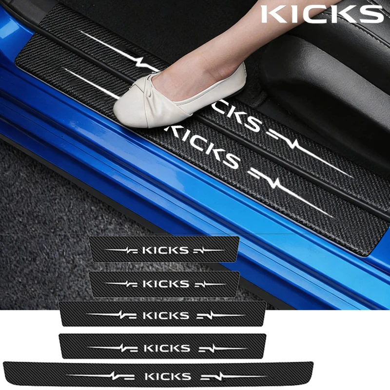 

Car Accessories Front Door Threshold Anti Scratching Decals For Kicks Sill Stickers Rear Car Trunk Bumper Strip Film For Nissan