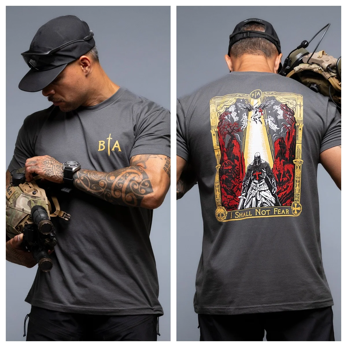 Camiseta No Fear 2026 – Camina sin miedo, sé fuerte – Ideal para ropa deportiva, 100% algodón