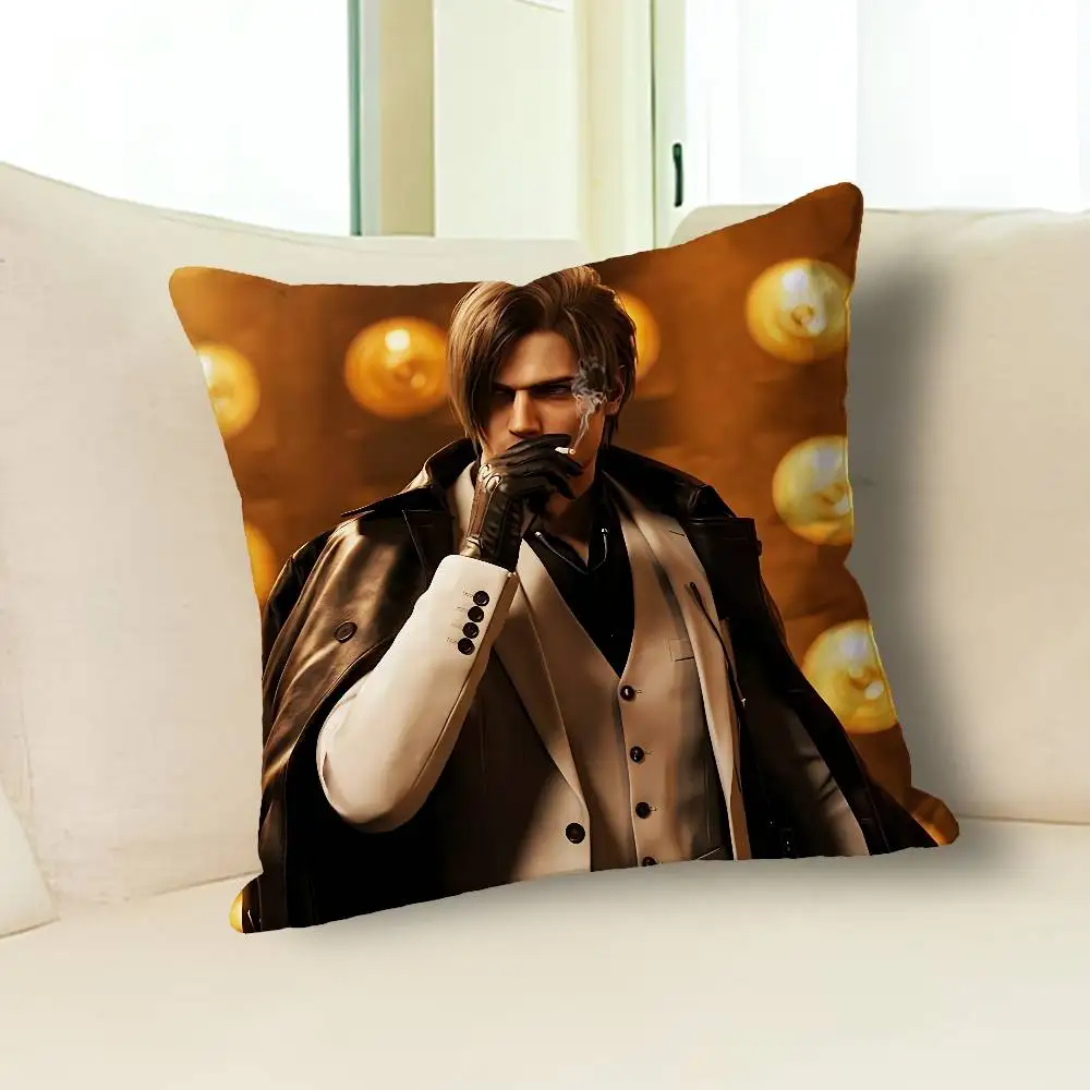 Leon Kennedy R-Resident E-Evil Pillow Case Modern Home Decorative Cozy Plush Pillowcase For Living Room Bedroom Sofa