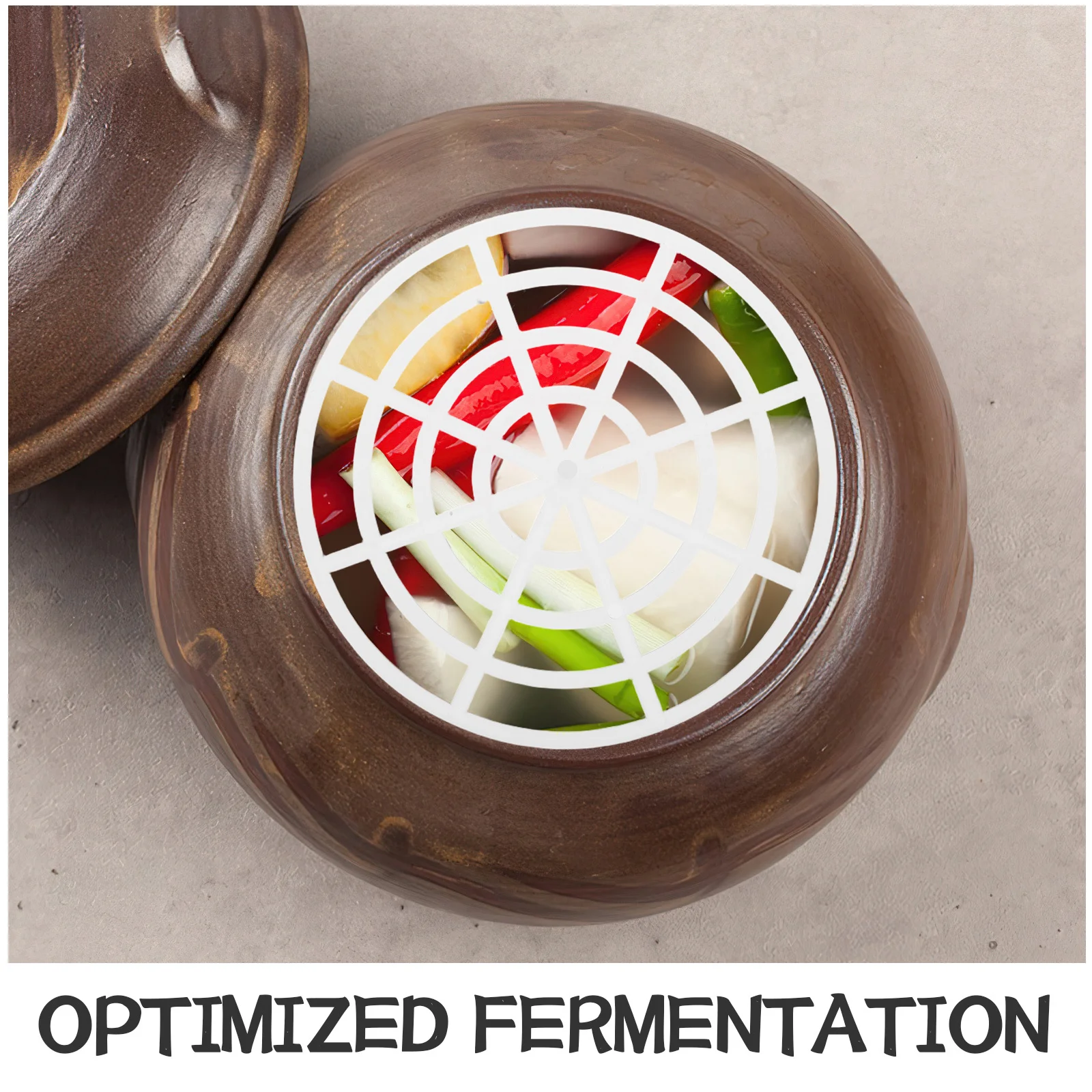 10 قطعة 9.7 سنتيمتر البلاستيك التخمير الأوزان الخضار مخلل الصحافة تخمير لوازم جرة الصحافة لوحة أدوات تخزين المطبخ