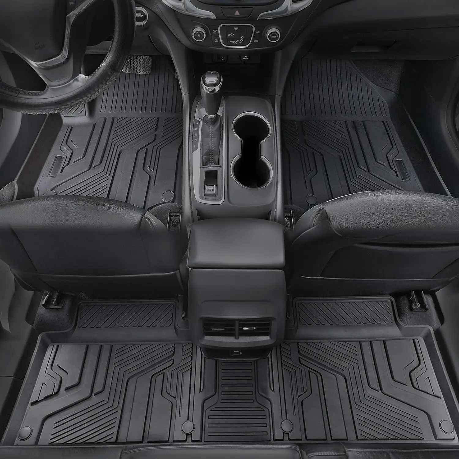 All Weather TPE Full Mat Set for 2018-2024 SUVs, Including Cargo Liner and Backrest Mat