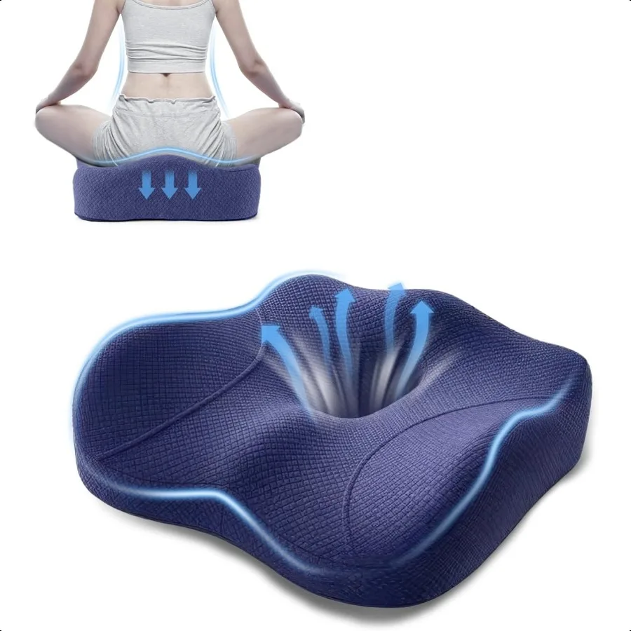 

Seat Cushion for Office ChairMemory Foam Sciatica and Tailbone Pain Relief Chair Cushion Coccyx Cushion for Wheelchair Desk Cha