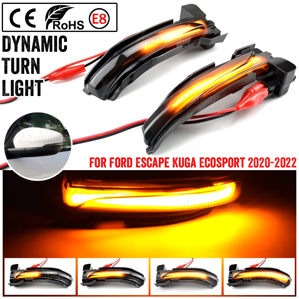 

Ford Ruiji 2019-2022 General Motors 1 пара динамических мигающих светодиодных указателей поворота, индикатор бокового зеркала, сигнальная лампа