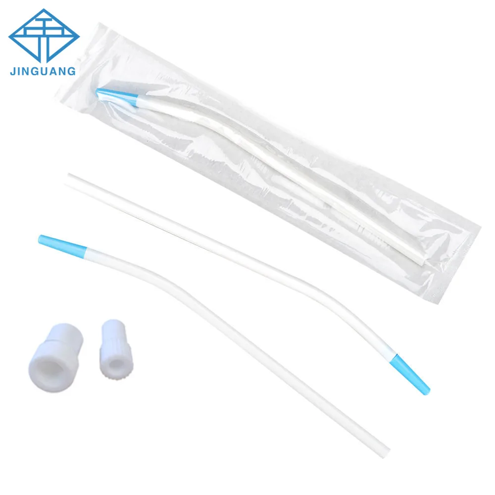 200pcs Dental Clinic Disposable Surgical Suction Tips Suction Tube Long Slim Type Tube with Two Adapters Dental Consumables