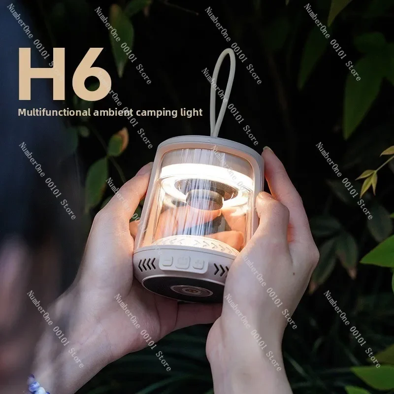 Warm Light, Long Battery Life, Portable Outdoor Tent & Hanging Light with Charging Function Camping Light H6