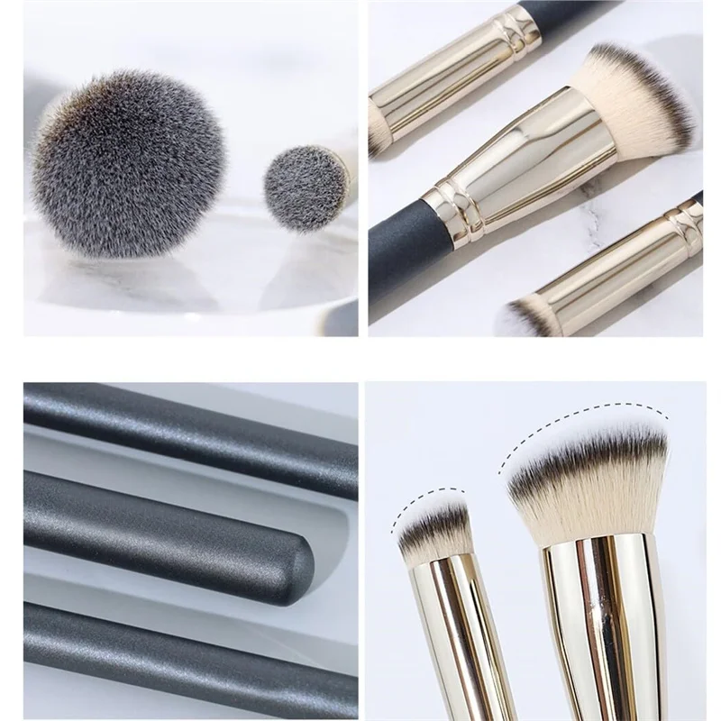 4/2pcs Foundation Concealer Brushes Set One Line Foundation Brush Traceless Under Eye Concealer Brush Nose Contour Brushes Tools