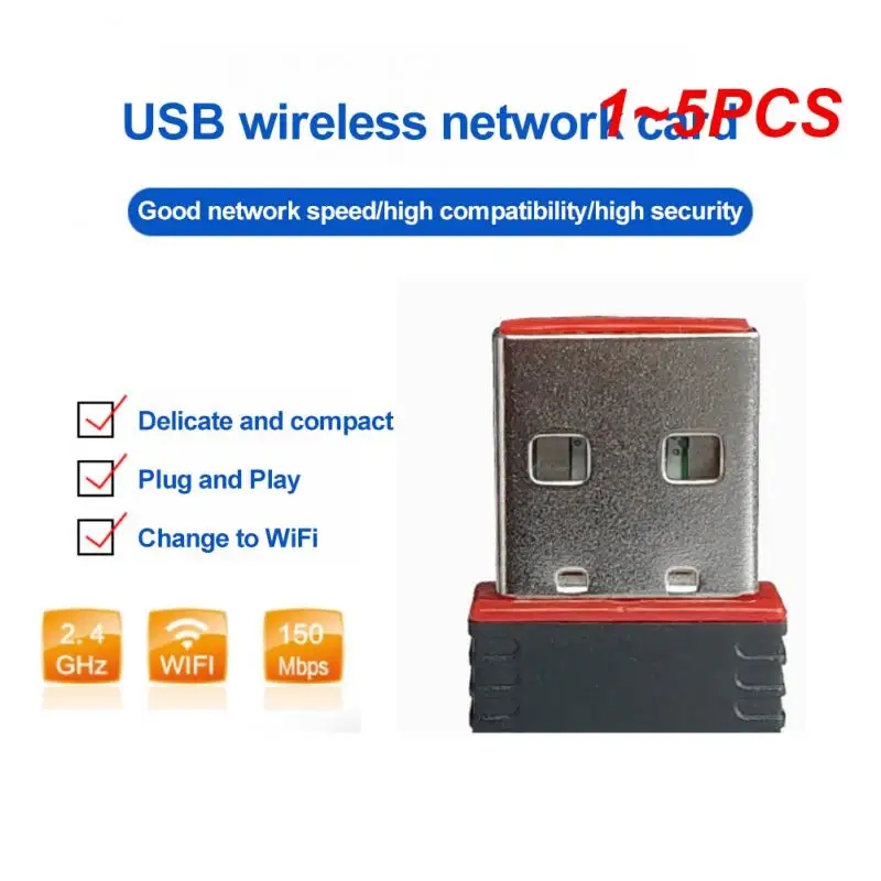 1~5PCS 150Mbps Mini USB Wireless Wifi Adapter fi Network LAN Card 802.11b/g/n RTL8188 Adaptor Network Card for PC Desktop