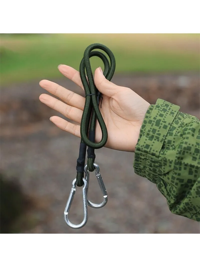 AliExpress 30-120cm Heavy Duty Bungee Cord Elastic Tie Strap String Carabiner Hooks Kayak Cycling Luggage