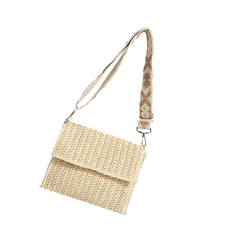 

A3PE Fashion Women's Straw Bag Casual Shoulder Bag Casual Crossbody Purse Adjustable Satchel for Daily Shopping and Travel