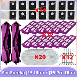 Fit For Eureka J15 Pro Ultra / Eureka J15 Ultra / CUCKOO 쿠쿠 파워클론 AI 2 Vacuum Parts Main Side Brush Filter Mop Cloth Bag