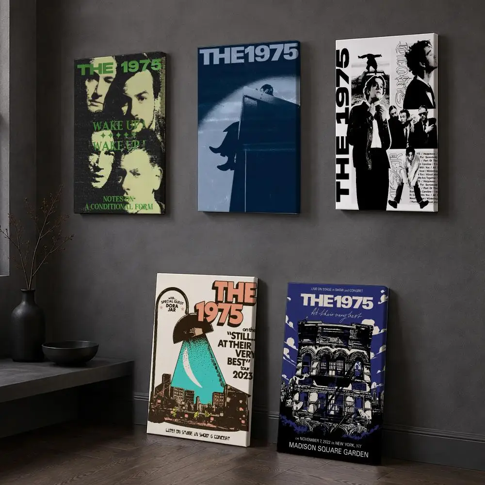 Band T-The 1975 Album Cover Framed Wall Painting Modern Framed Canvas Wall Art Print Home Decoration Poster Living Room