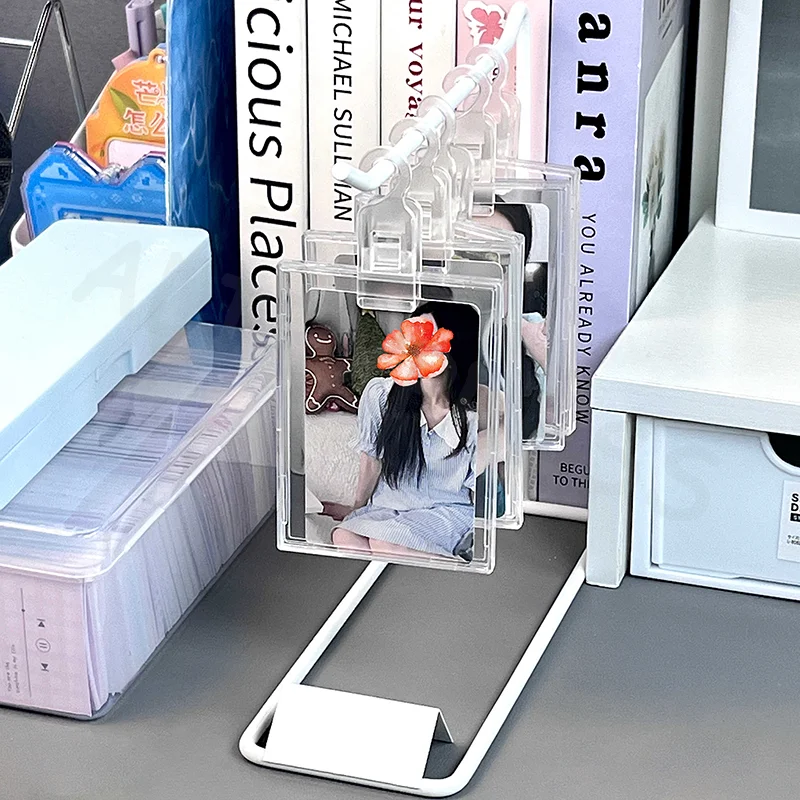 Plastic Trinket Tabletop Jewelry Holder Dresser Metal Display Holder Keychains Hanging Clip