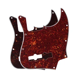 FLEOR Tortoise Shell Bass Pickguard JB Bass Pick Guard Scratch Plate & Screws for US/Mexico Bass 4 String