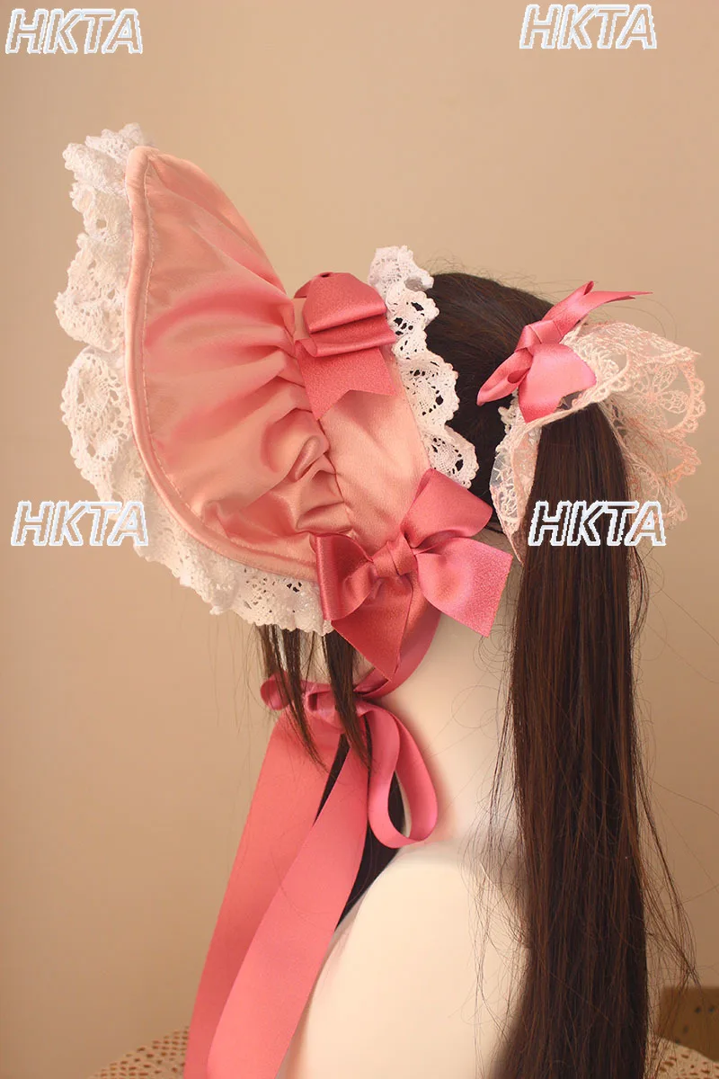 اليابانية الحلو الكلاسيكية اليدوية لوليتا مشبك شعر جديد أغطية الرأس بونيه KC أفضل قبعة فتاة مقوس دانتيل كعكة دبوس الشعر الملابس والاكسسوارات