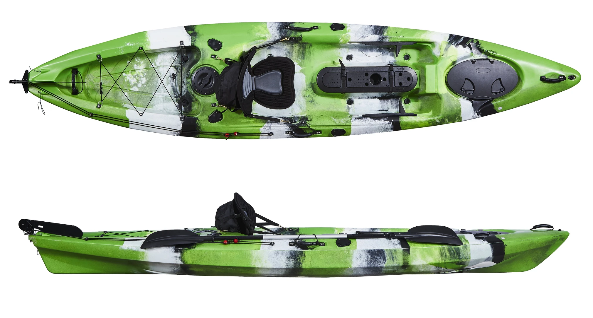 LSF Kayak 3.95m 1Persons Normal Footrest Paddle KayakFishing Boat For Sea And Outdoor Sports With Big Capacity From Durable HDPE