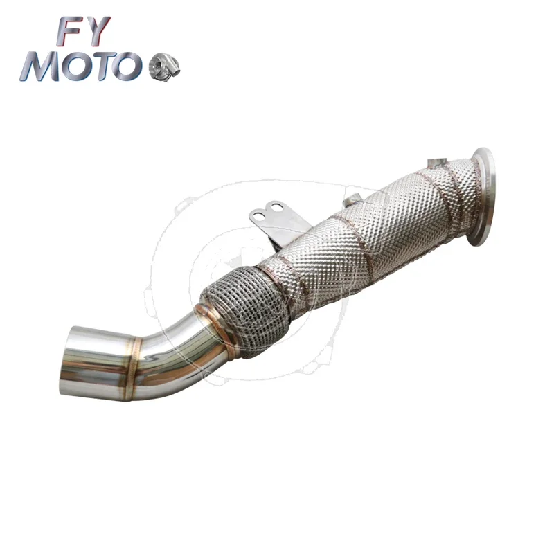 Exhaust Downpipe with heat shield catless for B58 M240i 340i 440i 540i 740i Drive 2016+