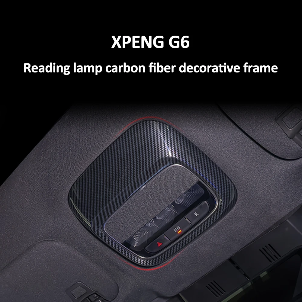 

Roof Reading Light Frame For Xpeng G6 Protection Sticker Modification Parts Carbon Fiber Pattern Interior Decoration Accessories