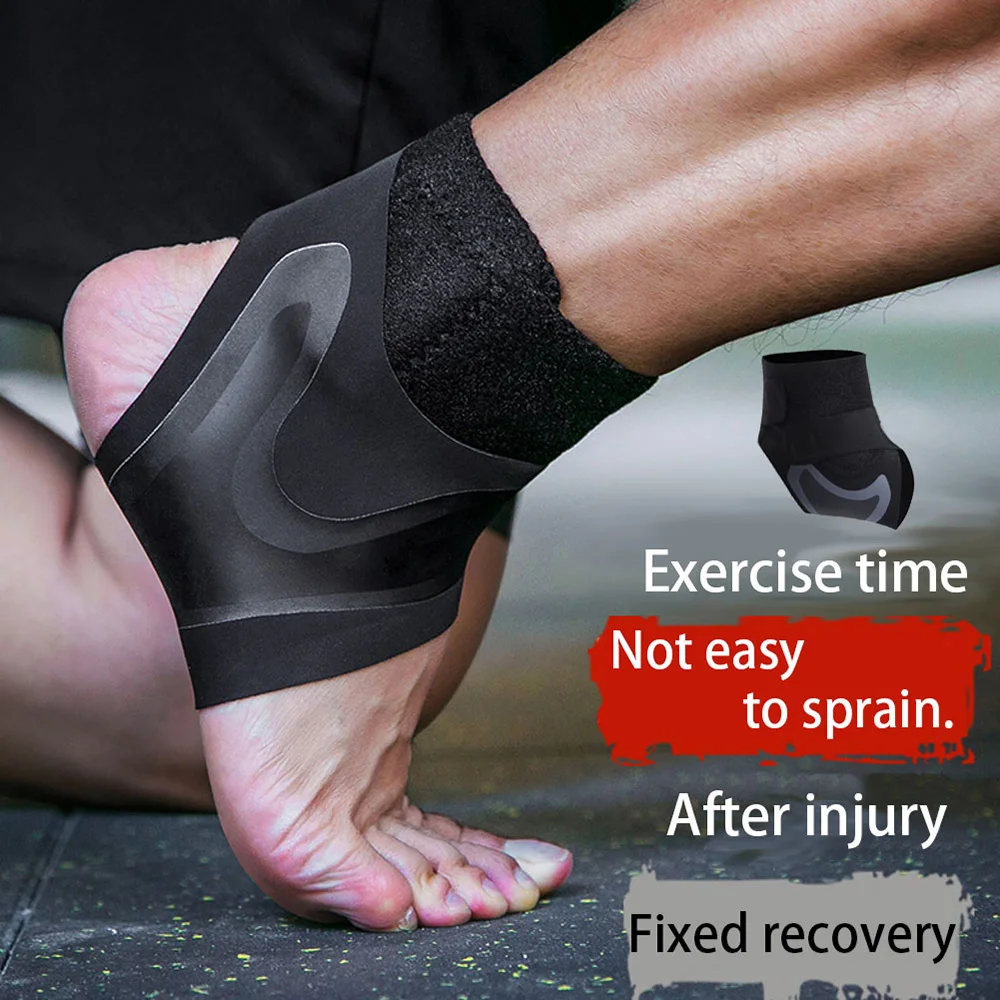 1Pc Sports Ankle Brace Gym Sports Ankle Brace Support Adjustable Compression Ankle Support Elastic Ankle Guard Pain Relief Strap