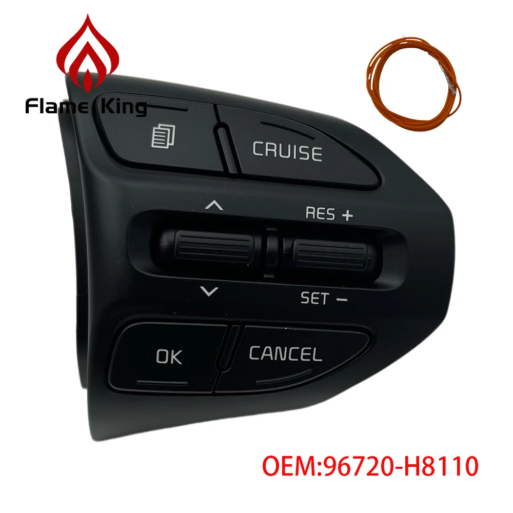 Flame king for KIA PICANTO RIO MORNING 2018 OEM Auto Cruise Control Switch Wire Set No-Heated 96720 G6110 56190 H8110