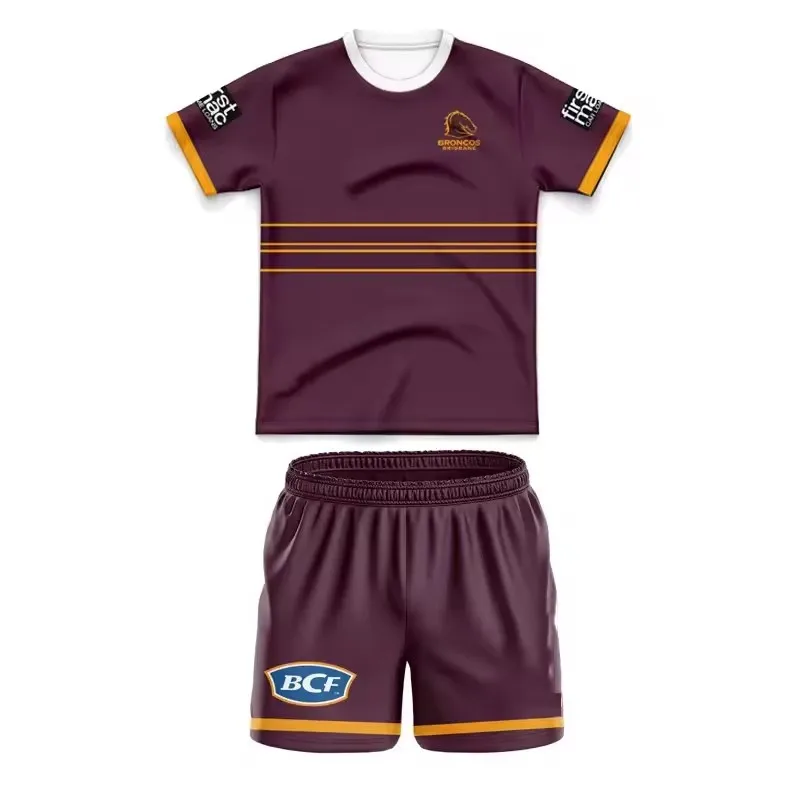 2025 نمط جديد الرجبي الاطفال كيت الفانيلة 16-26 2025 نمط جديد المنزل/التدريب الرجبي الاطفال كيت (تخصيص الاسم والرقم)