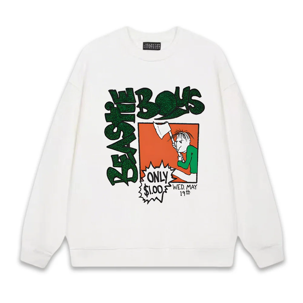 Sudadera con Capucha AXE FLYER CREWNECK de Manga Larga, Nueva Colección 2026, Estilo Hip Hop Beastie Boys, Igual que en el Sitio Web Oficial, Otoño/Invierno, Alta Calidad, Cuello Redondo
