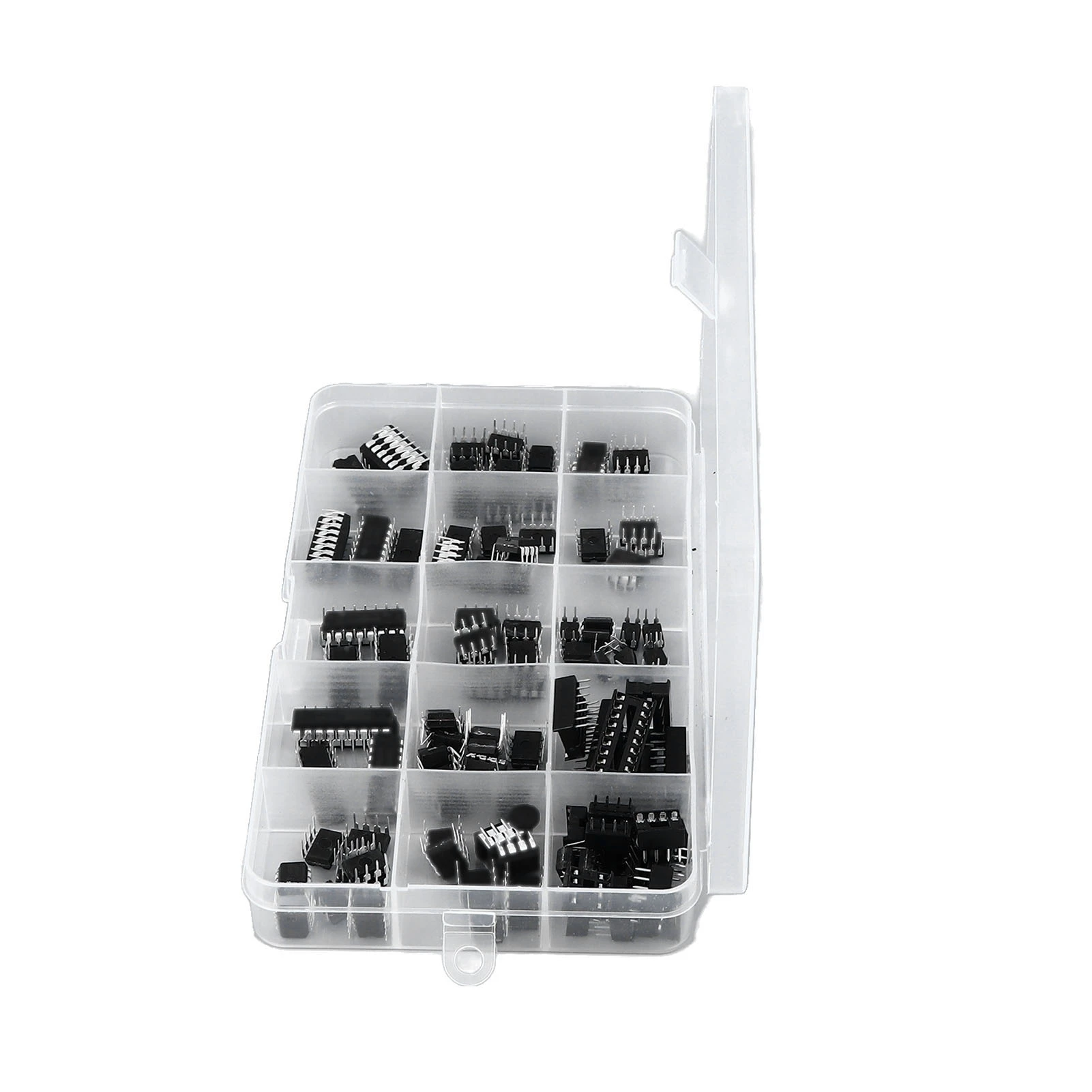 100PCS 12 Types Amplifier Chips and 20PCS DIP Sockets Integrated Circuit Chip Assortment Set Single Accuracy Timing