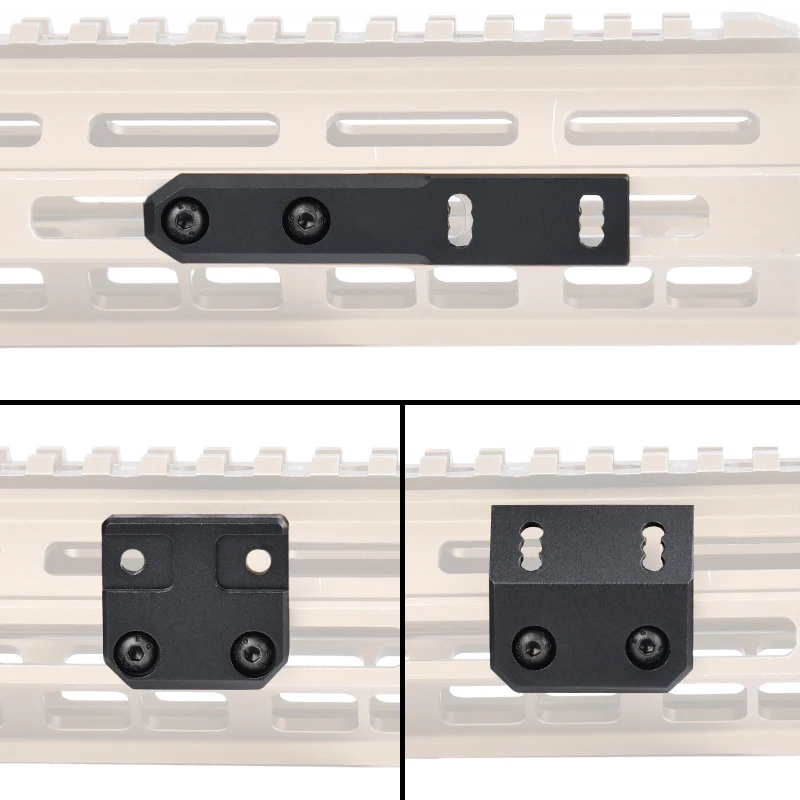 Base de linterna Airsoft serie ARIS, montaje táctico de Metal Offset Surefir M300 M600, compatible con riel de 20mm, MLOK KEYMOD, luz de explorador de caza