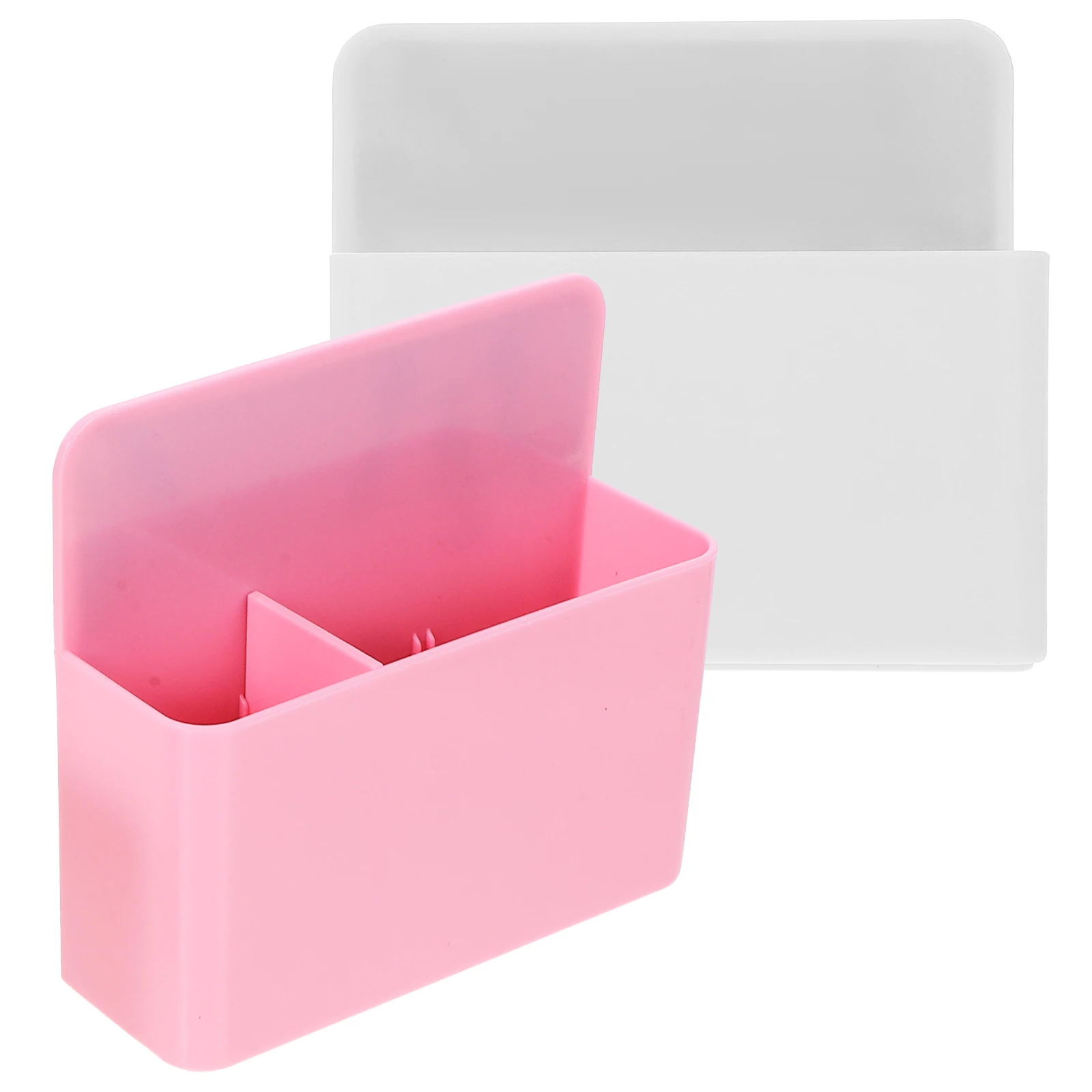 2 stücke Magnetische Whiteboard Lagerung Box Stift Halter Große Weiß Rosa PP Material Büro Heimgebrauch Trocken Löschen Marker Rack Einstellbar