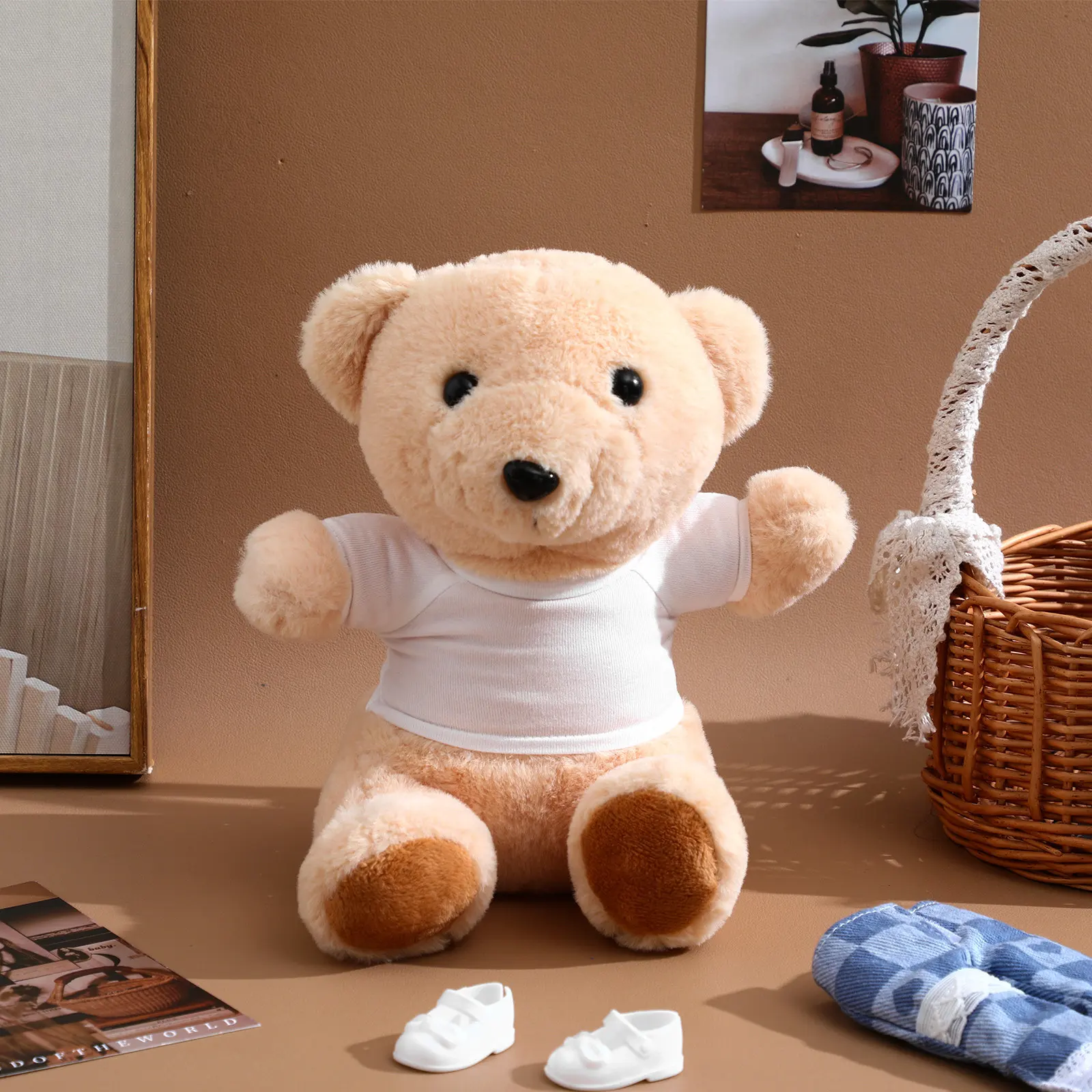 

6 Pcs Costume Bear Clothes Suit Shirt Cartoon Bears for Stuffed Animal White Adorable Decor Outfit Action Figure