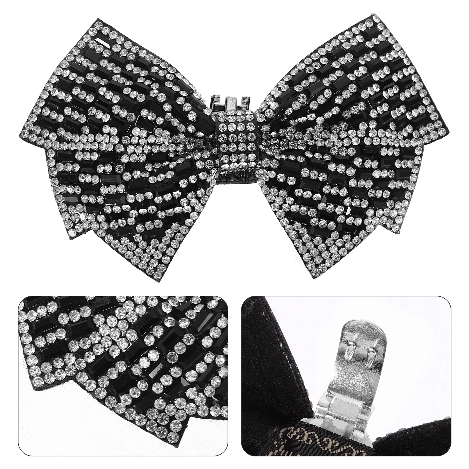 

2pcs Sparkling Bow Charms Rhinestone Decorative Shoe Embellishments Women'S Fashion Jewelry Diy Accessories Detachable