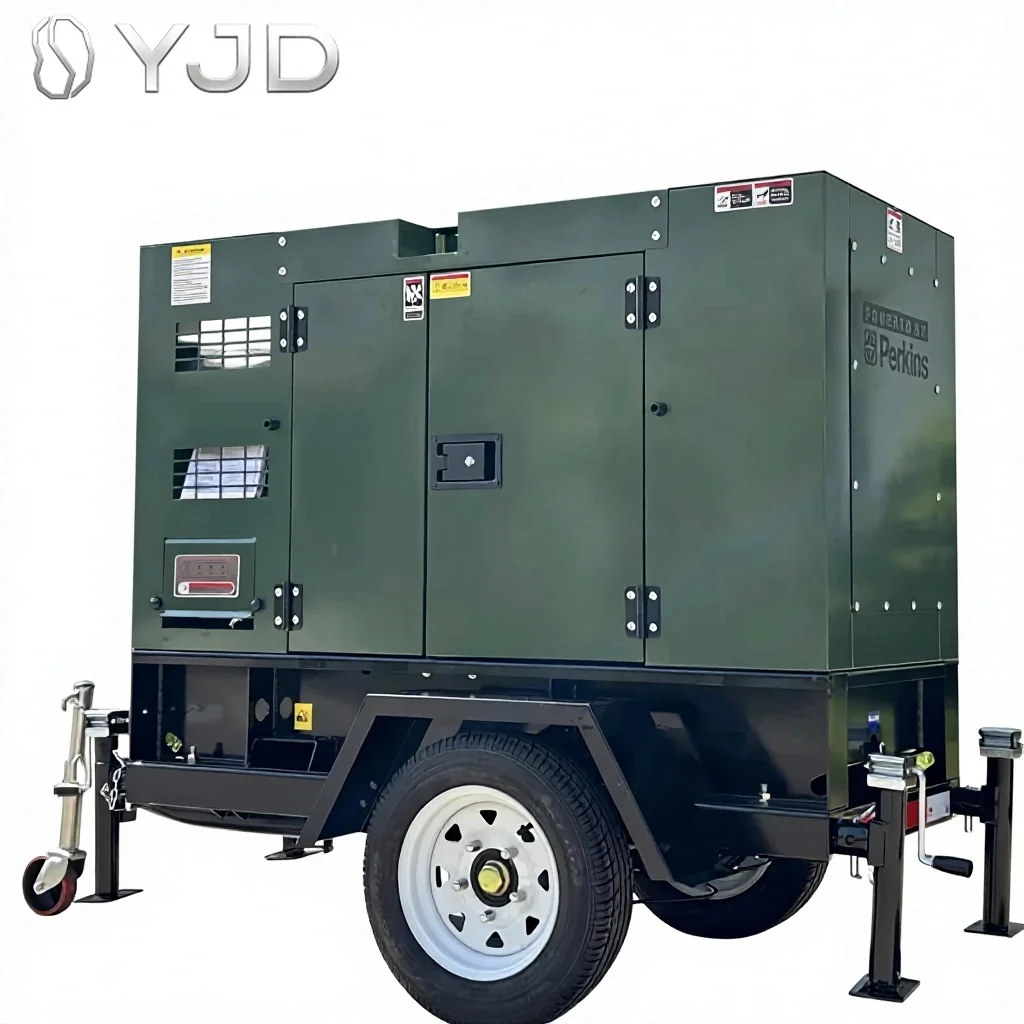 Perkings Rica-rdo Cummings Diesel Generator 10kva 15kva 20kva 30kva 50kva 100kw 200kva Mobile Movable Trailer Diesel Generator