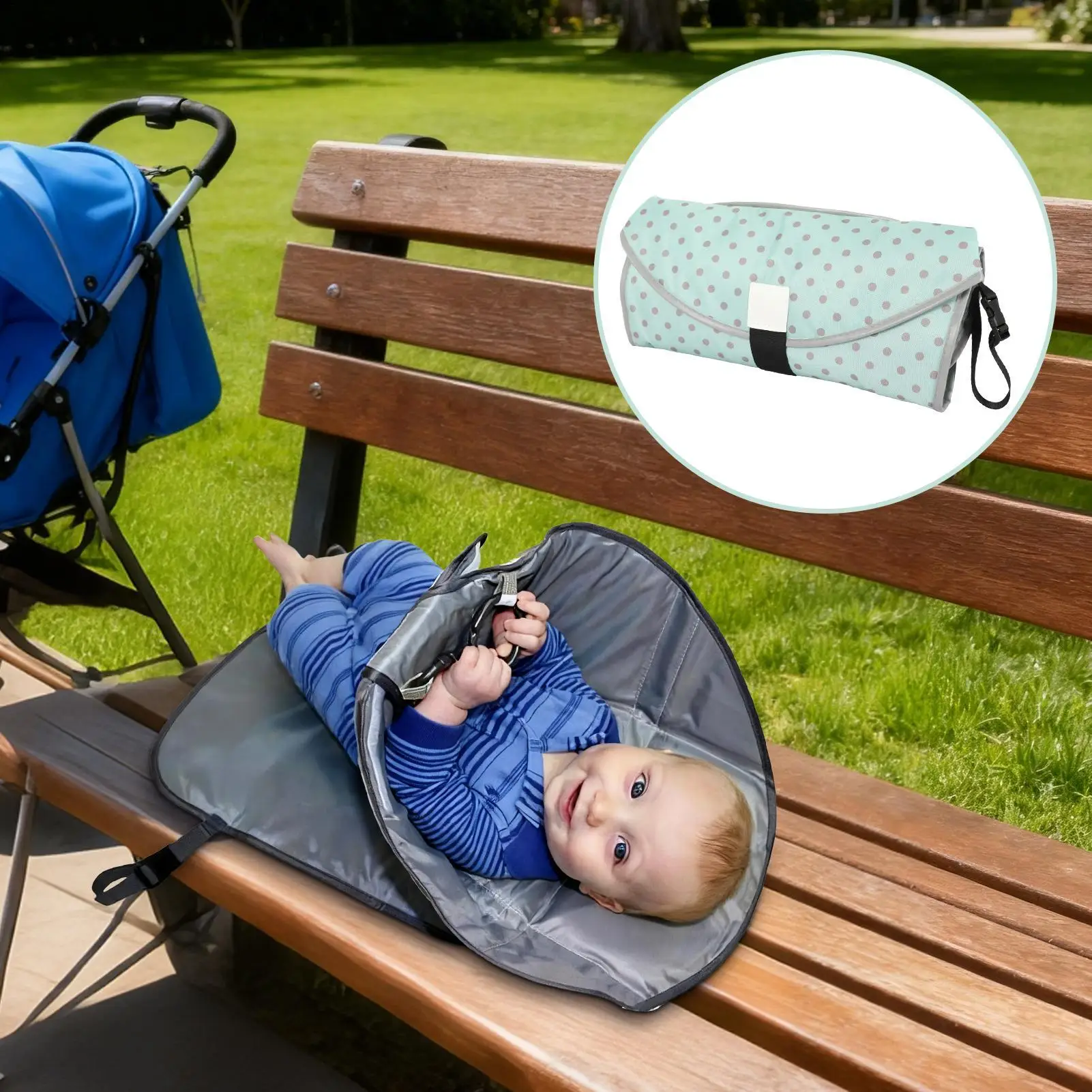 Tapete para troca de fraldas, à prova d'água, viagem, troca de bebê, portátil, secagem de fraldas, capa de mesa para férias ao ar livre